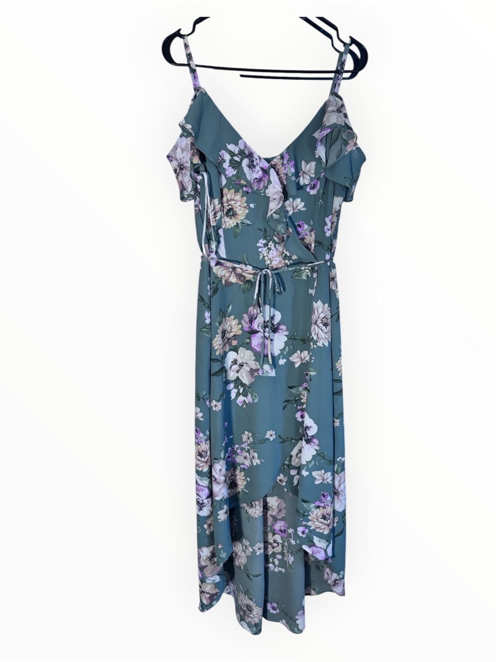 by & by Summer Floral Maxi Dress with Ruffle Sleeves | Size XXL